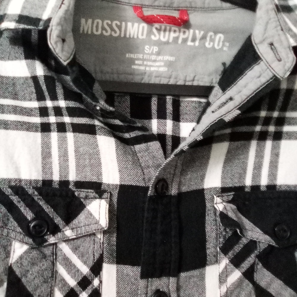 Women's 90s Skater Girl  Black and White Plaid Flannel Shirt Size Small - Picture 4 of 5